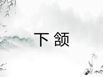 下颔 下颔