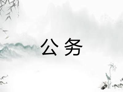 公务 公务