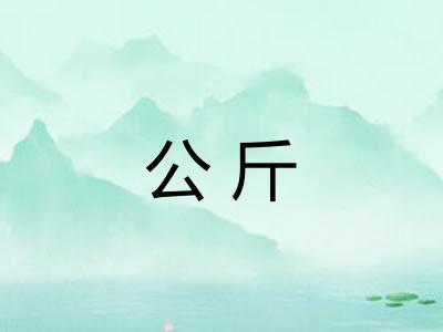 公斤