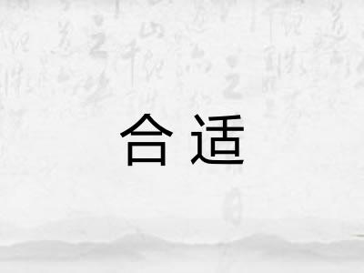 合适