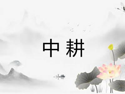 中耕