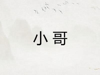 小哥