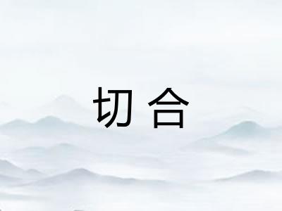切合 切合