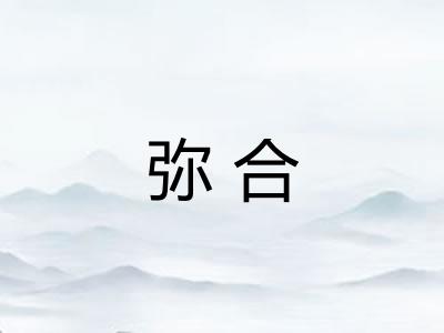 弥合 弥合