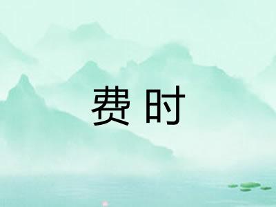 费时 费时
