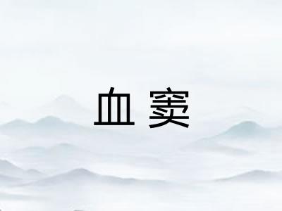 血窦 血窦