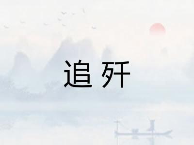追歼