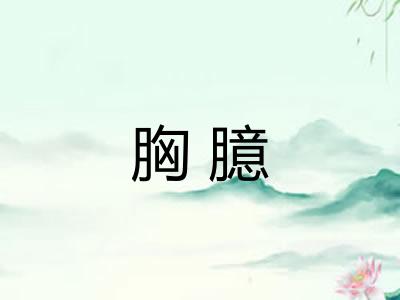 胸臆 胸臆