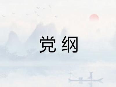 党纲 党纲