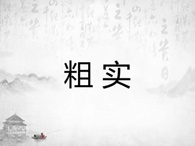 粗实 粗实