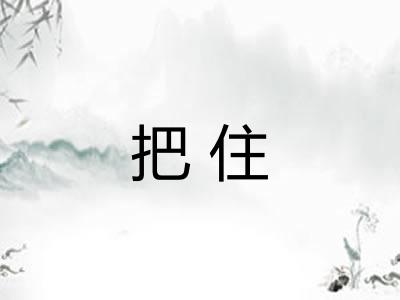 把住