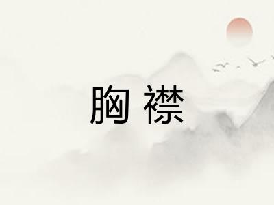 胸襟