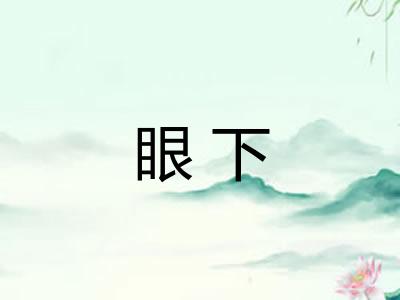 眼下 眼下