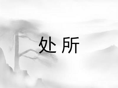 处所 处所