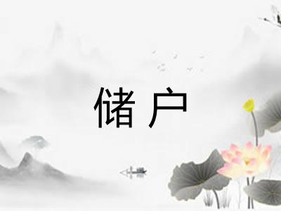 储户 储户