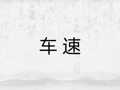 车速
