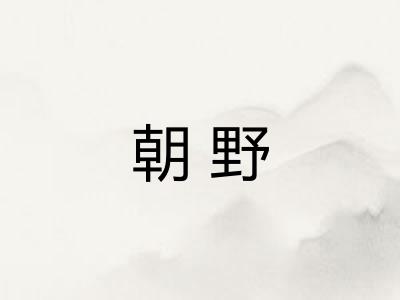 朝野 朝野