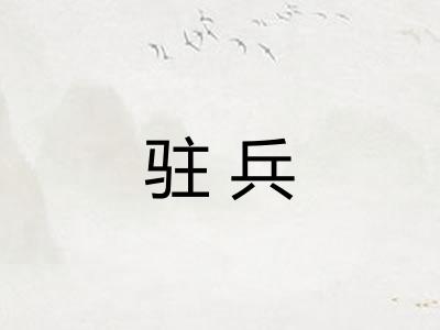 驻兵