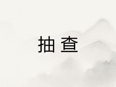 抽查