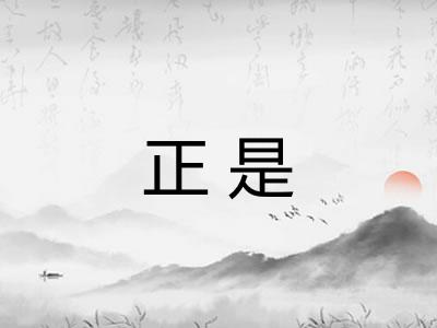 正是