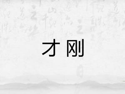 才刚 才刚