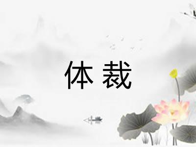体裁