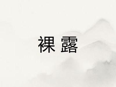 裸露 裸露