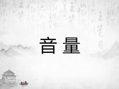 音量 音量