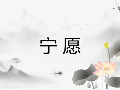 宁愿 宁愿
