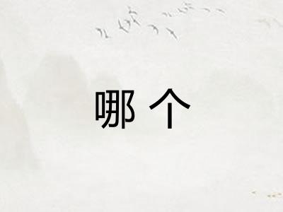 哪个
