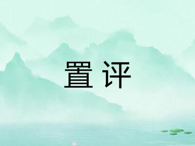 置评