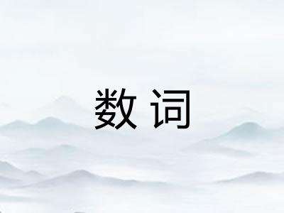 数词 数词