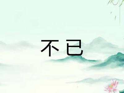 不已