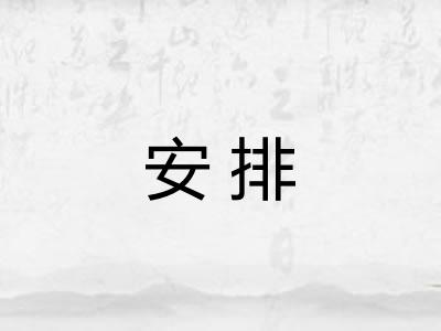 安排