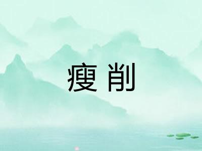 瘦削 瘦削