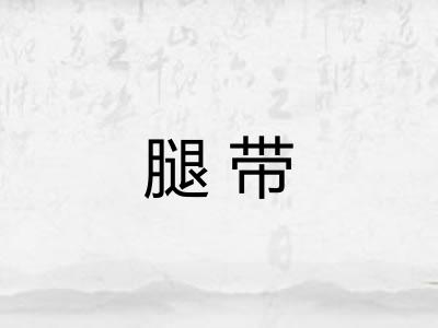 腿带