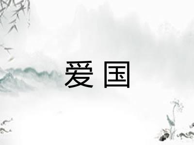爱国 爱国