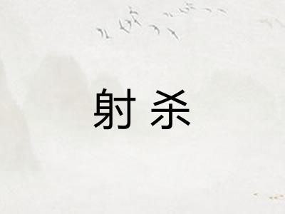射杀 射杀