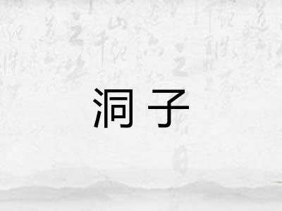 洞子 洞子