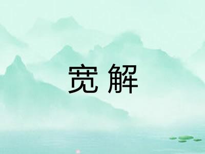 宽解