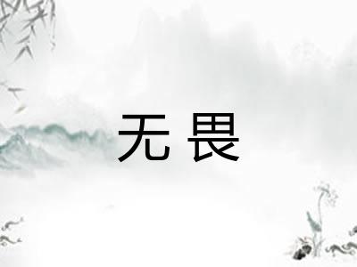 无畏 无畏