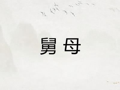 舅母