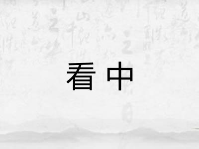 看中 看中