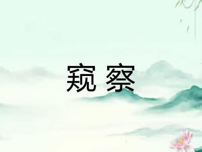 窥察 窥察