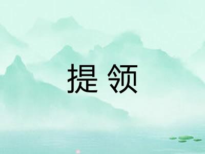 提领 提领