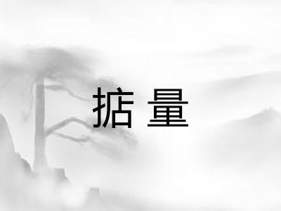 掂量