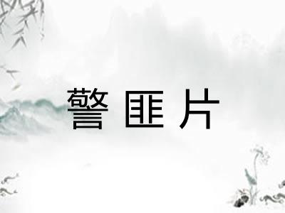 警匪片 警匪片