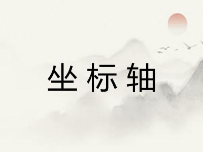 坐标轴 坐标轴