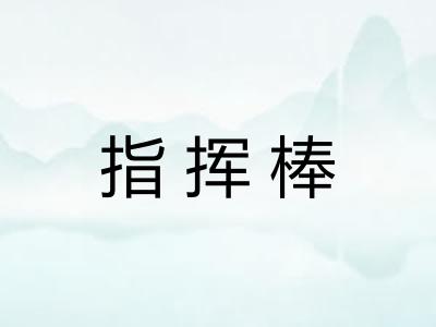 指挥棒 指挥棒