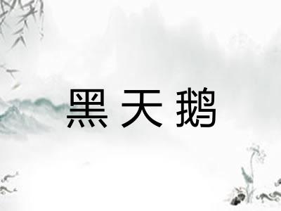 黑天鹅
